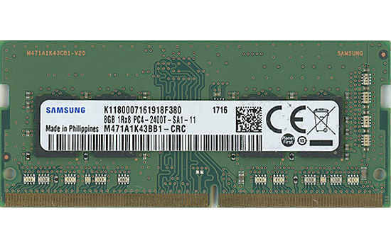 【中古】SAMSUNG　M471A1K43BB1-CRC　SODIMM DDR4 PC4-19200 8GB