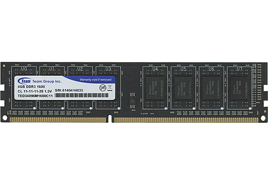 【中古】Team　TED34096M1600C11　DDR3 PC3-10600 4GB