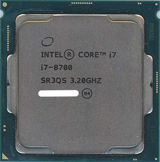 【中古】Core i7 8700　3.2GHz LGA1151 65W　SR3QS
