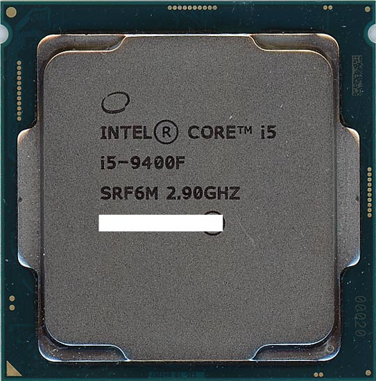 【中古】Core i5 9400F　2.9GHz 9M LGA1151 65W　SRF6M