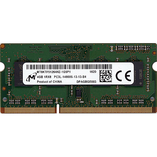 【中古】Micron　MT8KTF51264HZ-1G9P1　SODIMM DDR3L PC3L-14900S 4GB