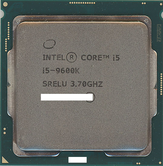 【中古】Core i5 9600K　3.7GHz 9M LGA1151 95W　SRELU