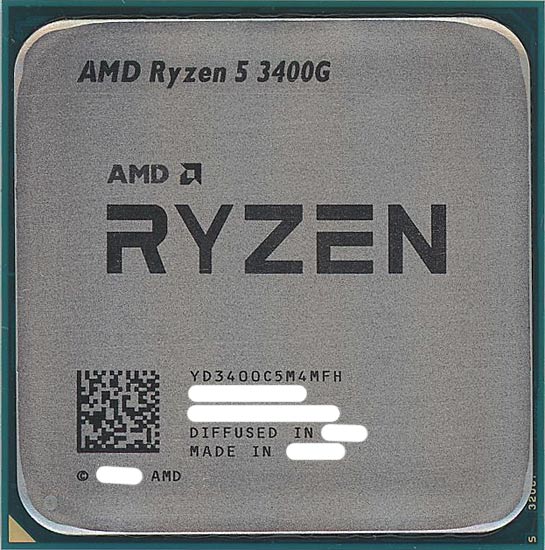 【中古】AMD　Ryzen 5 3400G YD3400C5M4MFH　3.7GHz SocketAM4