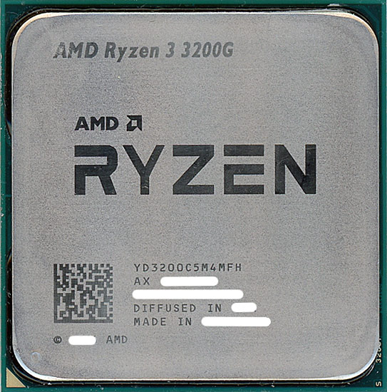 【中古】AMD　Ryzen 3 3200G YD3200C5M4MFH　3.6GHz SocketAM4