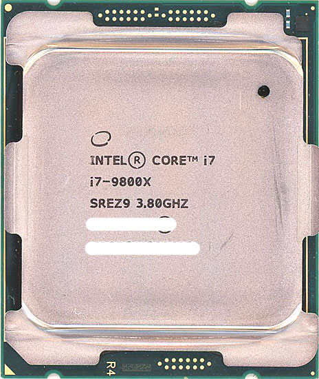 【中古】Core i7 9800X　3.8GHz LGA2066 65W　SREZ9