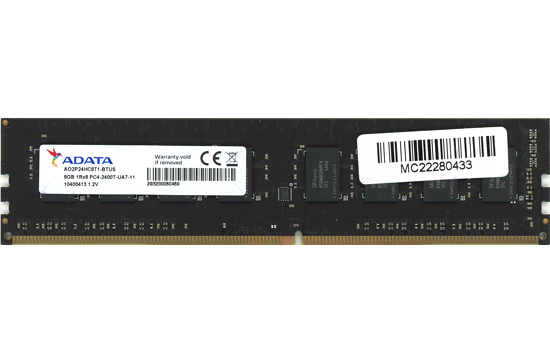 【中古】ADATA AO2P24HC8T1-BTUS DDR4 PC4-2400T 8GB