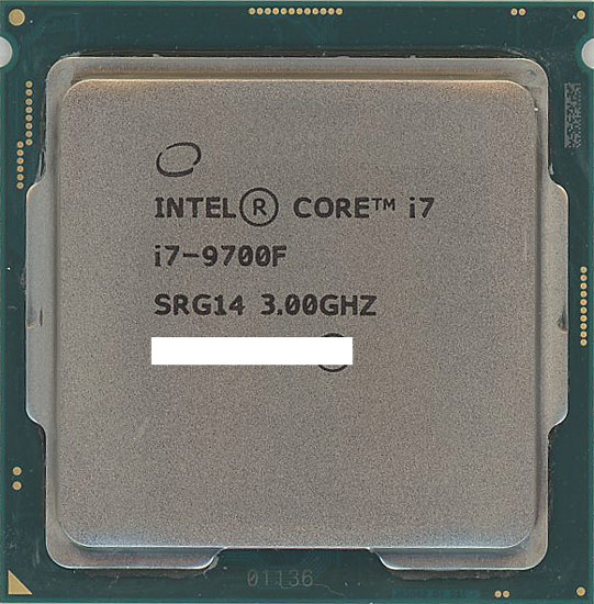 【中古】Core i7 9700F　3.0GHz LGA1151 65W　SRG14