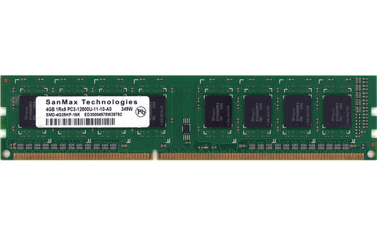 【中古】SanMax　デスクトップ用 SMD-4G28HP-16K　DDR3 PC3-12800U 4GB