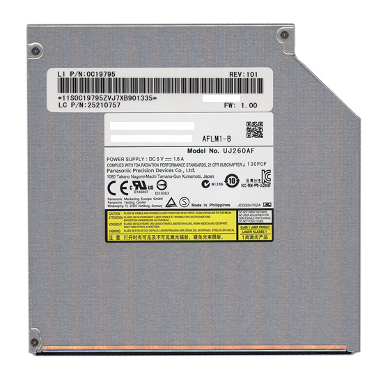 【中古】Panasonic製 内蔵Blu-rayドライブ UJ260AF