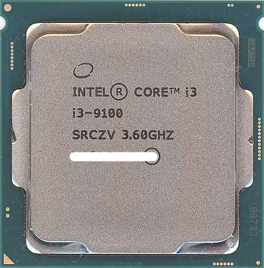 【中古】Core i3 9100　3.6GHz 6M LGA1151 65W　SRCZV