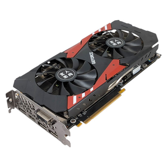 【中古】玄人志向グラボ GF-GTX1080-E8GB/OC/DF PCIExp 8GB