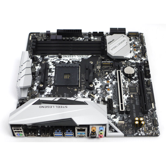 【中古】ASRock製 MicroATXマザボ　B450M Steel Legend　SocketAM4