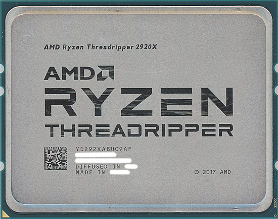 【中古】AMD Ryzen Threadripper 2920X YD292XA8UC9AF 3.5GHz Socket TR4