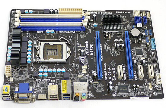 【中古】ASRock製 ATXマザーボード　H67DE　LGA1155　ワケあり