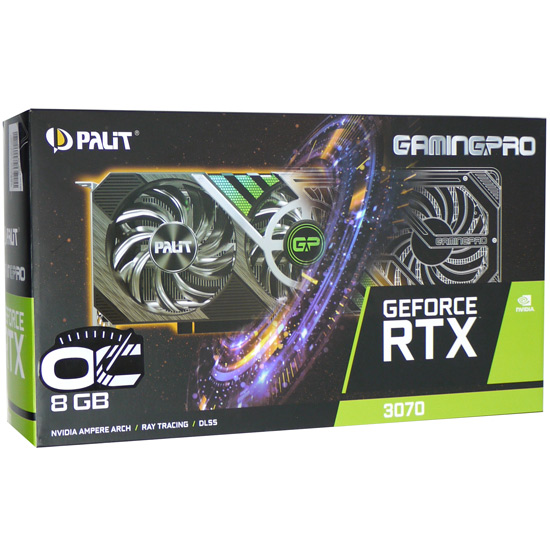 【中古】PALIT　GeForce RTX 3070 GamingPro OC 8GB　NE63070S19P2-1041A 元箱あり
