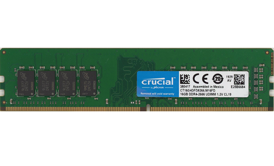 【中古】crucial　デスクトップ用 CT16G4DFD8266　DDR4 PC4-21300 16GB
