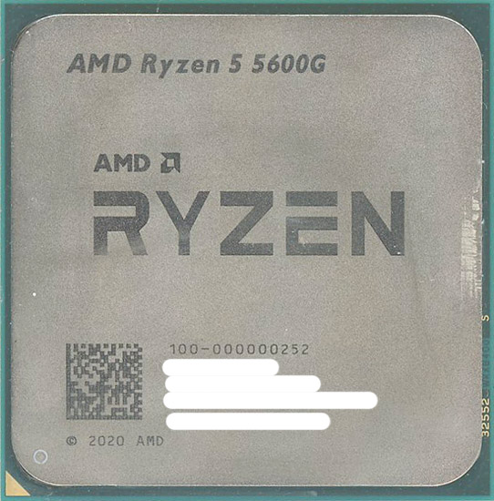 【中古】AMD　Ryzen 5 5600G 100-100000252　3.9GHz Socket AM4