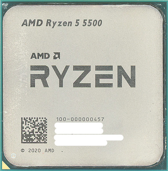 【中古】AMD　Ryzen 5 5500 100-100000457　3.6GHz Socket AM4