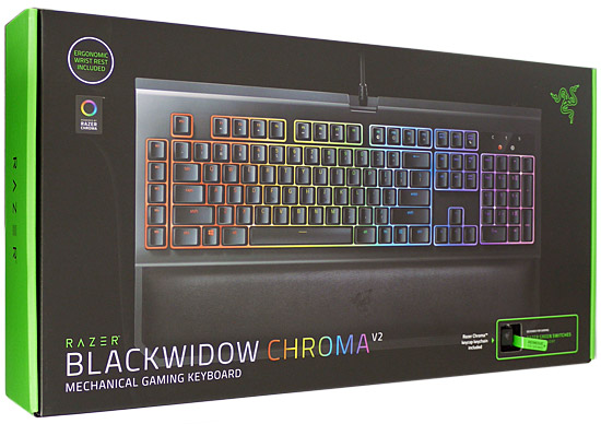 【中古】Razer　日本語配列キーボード BlackWidow Chroma V2　RZ03-02030800-R3J1 元箱あり