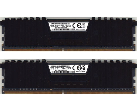 【中古】Corsair　デスクトップ用 CMK32GX4M2E3200C16　DDR4 PC4-25600 16GB 2枚組
