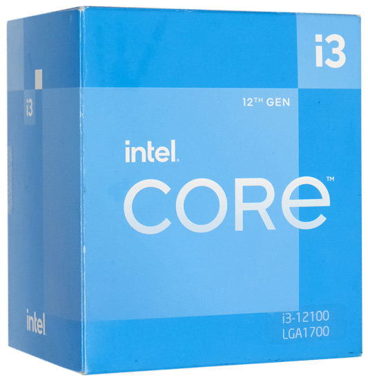 【中古】Core i3 12100　3.3GHz 12M LGA1700 60W　SRL62 元箱あり