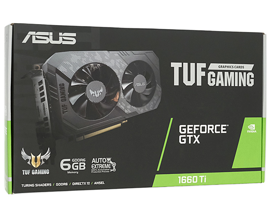 【中古】ASUSグラボ　TUF-GTX1660TI-6G-EVO-GAMING　PCIExp 6GB 元箱あり