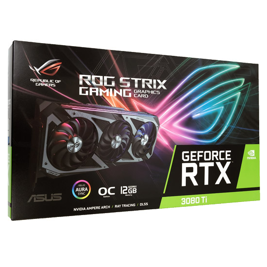 【中古】ASUS製グラボ　ROG-STRIX-RTX3080TI-O12G-GAMING　PCIExp 12GB 元箱あり