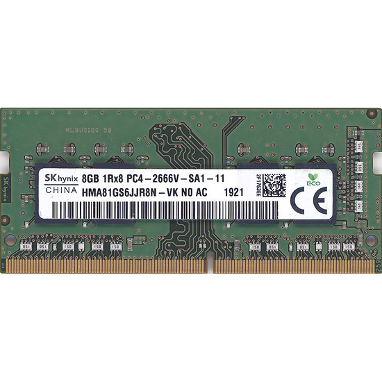 【中古】SK hynix製　HMA81GS6JJR8N-VK N0 AC　S.O.DIMM DDR4 PC4-2666V 8GB
