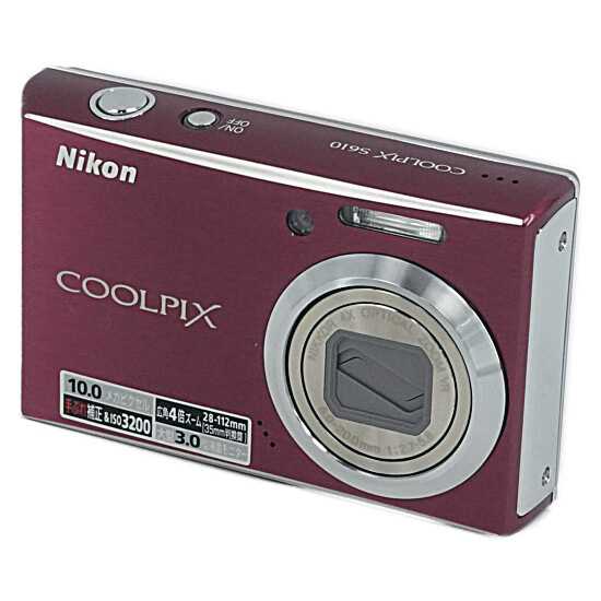 【中古】Nikon(ニコン)製　COOLPIX S610　レッド/1000万画素