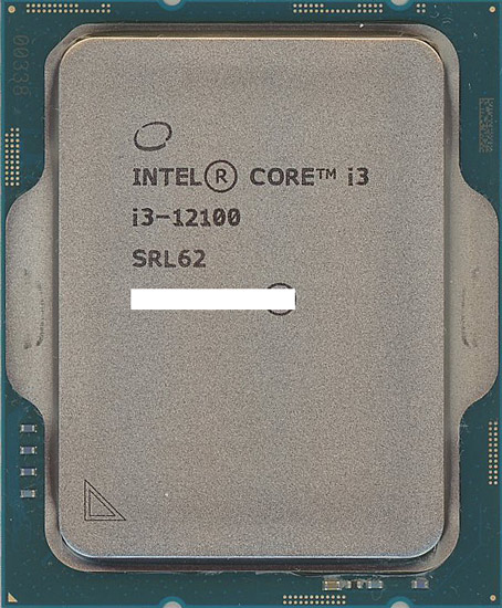 【中古】Core i3 12100　3.3GHz 12M LGA1700 60W　SRL62