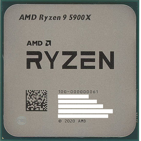 【中古】AMD　Ryzen 9 5900X 100-100000061　3.7GHz SocketAM4