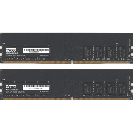 【中古】ESSENCORE　KLEVV KD48GU880-32N220D　DDR4 PC4-25600 8GB 2枚組