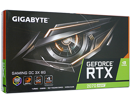 【中古】GIGABYTE製グラボ　GV-N207SGAMING OC-8GD　PCIExp 8GB 元箱あり