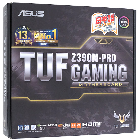 【中古】ASUS製　MicroATXマザーボード　TUF Z390M-PRO GAMING　LGA1151 元箱あり