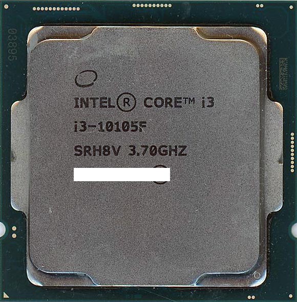 【中古】Core i3 10105F　3.7GHz 6M LGA1200 65W　SRH8V