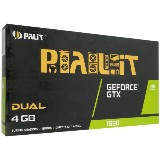 【中古】PALIT　GeForce GTX 1630 Dual 4GB NE6163001BG6-1175D　PCIExp 4GB 元箱あり