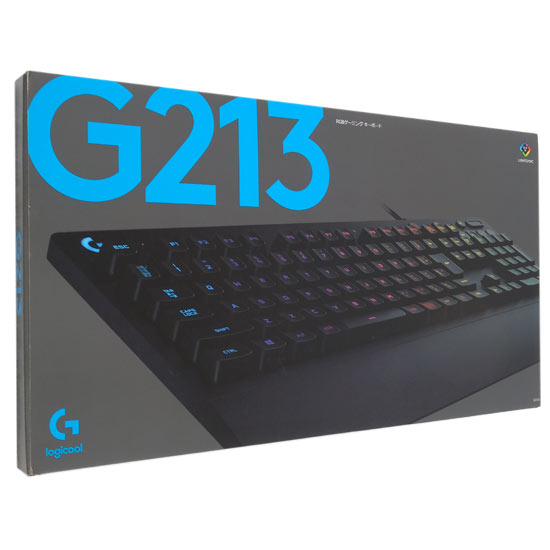 【中古】ロジクール　G213 RGB Gaming Keyboard G213r　ブラック 元箱あり