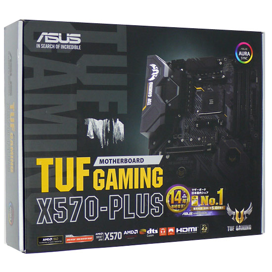 【中古】ASUS製　ATXマザーボード　TUF GAMING X570-PLUS　SocketAM4 元箱あり