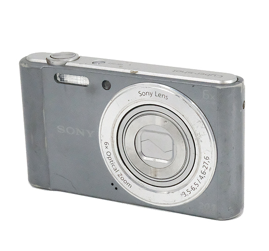 【中古】SONY製　Cyber-shot DSC-W810　シルバー　2010万画素　本体・液晶画面いたみ