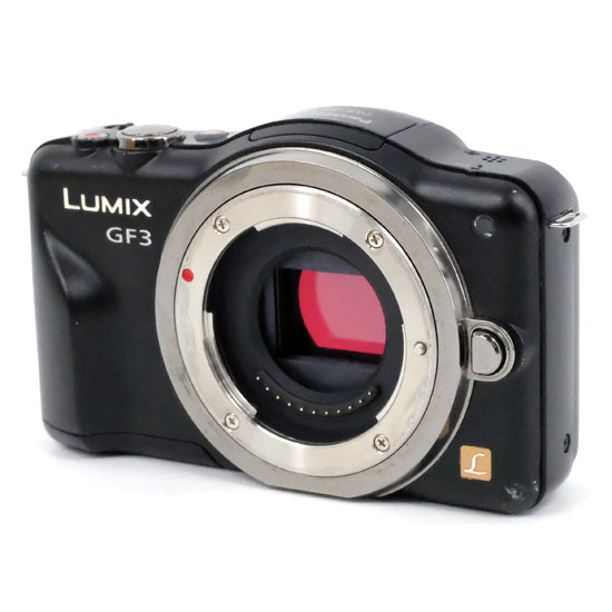 【中古】Panasonic　LUMIX DMC-GF3-K ボディ　エスプリブラック　本体いたみ