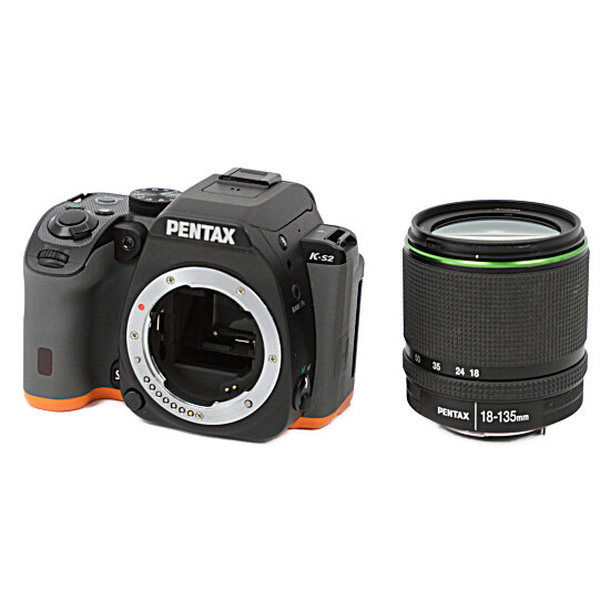【中古】PENTAX　一眼レフ K-S2 18-135WRキット　ブラック×オレンジ