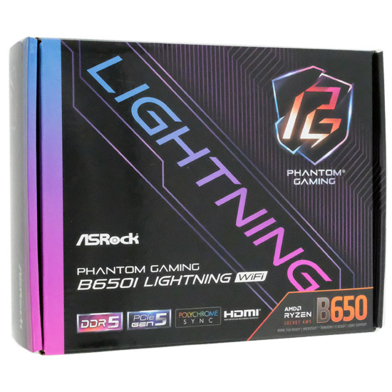 【中古】ASRock製 Mini ITXマザーボード　B650I Lightning WiFi　SocketAM5 元箱あり