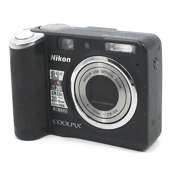 【中古】Nikon　デジカメ COOLPIX P50[ブラック]　810万画素　本体のみ　液晶画面いたみ