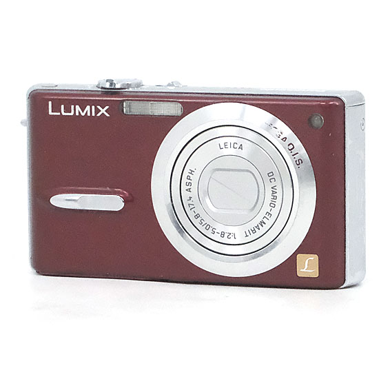 【中古】Panasonic　LUMIX DMC-FX9-R　レッド/600万画素　液晶画面いたみ
