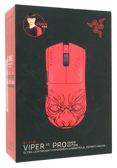 【中古】Razer　ゲーミングマウス Viper V3 Pro Faker Edition RZ01-05120500-R3M1　未使用