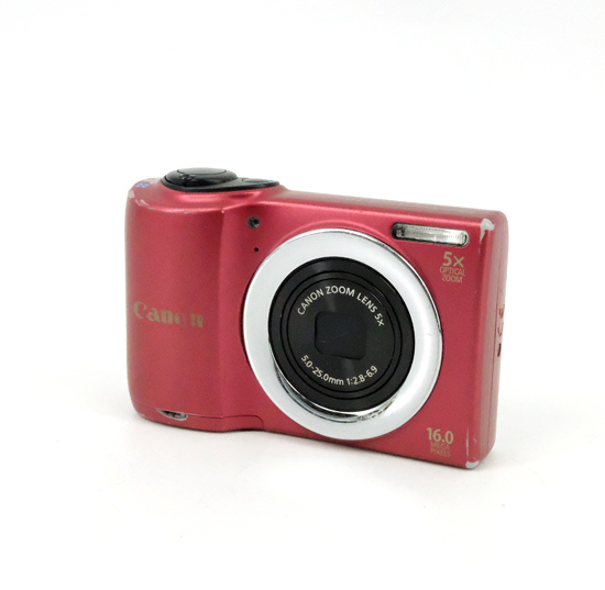 【中古】Canon製　PowerShot A810　レッド　1600万画素　本体のみ　本体いたみ