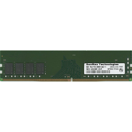 【中古】SanMax　デスクトップ用 SMD4-U8G48ME-26VR　DDR4 PC4-2666V 8GB