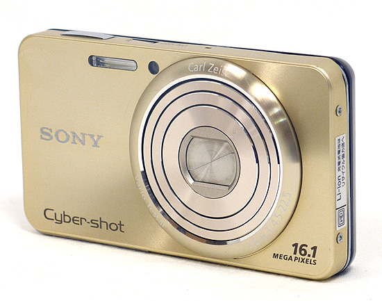 【中古】SONY製　Cyber-shot DSC-W570　ゴールド　1610万画素　本体のみ　液晶画面いたみ
