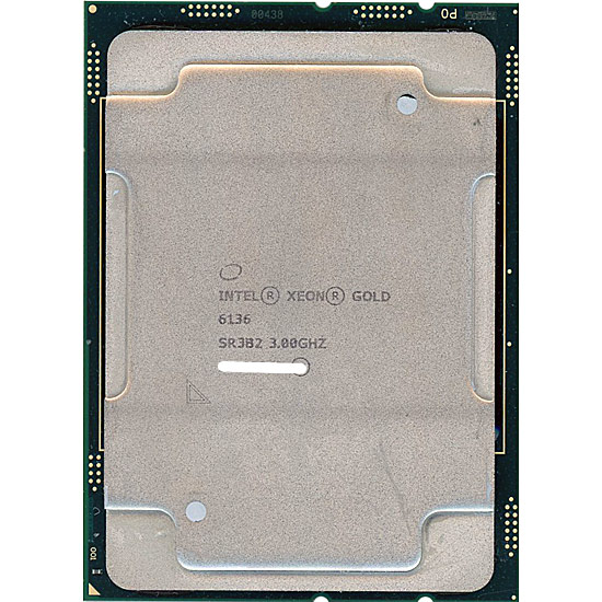 【中古】Xeon Gold 6136　3.0GHz LGA3647　SR3B2