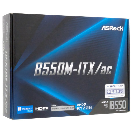 中古】ASRock製 Mini ITXマザーボード B550M-ITX/ac SocketAM4 元箱